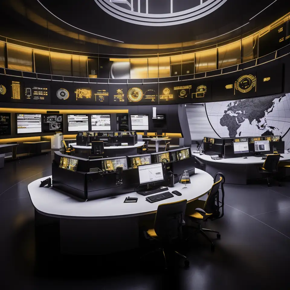 Security operations monitoring room