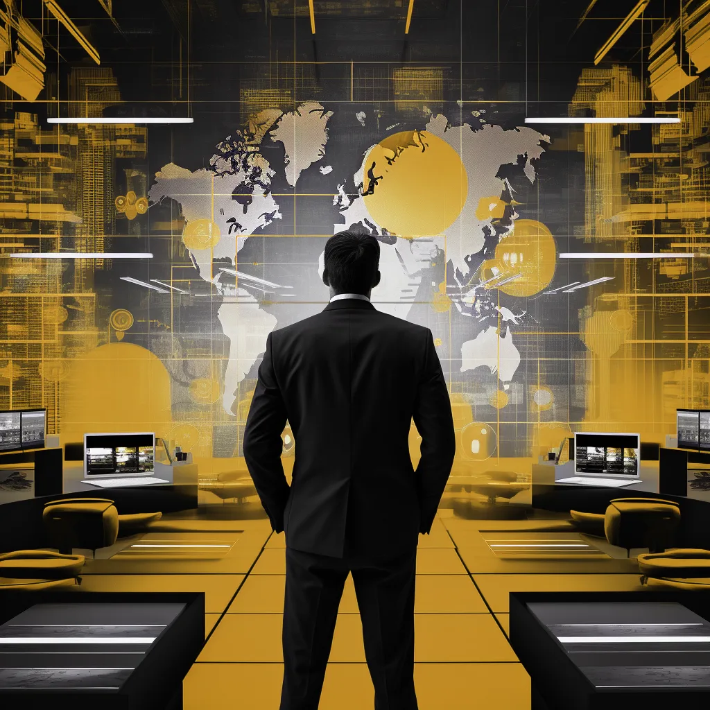Analyst overseeing a security operations center
